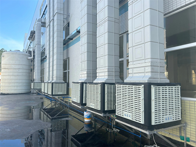 紡織廠工廠降溫用水簾效果好還是環(huán)?？照{(diào)效果好